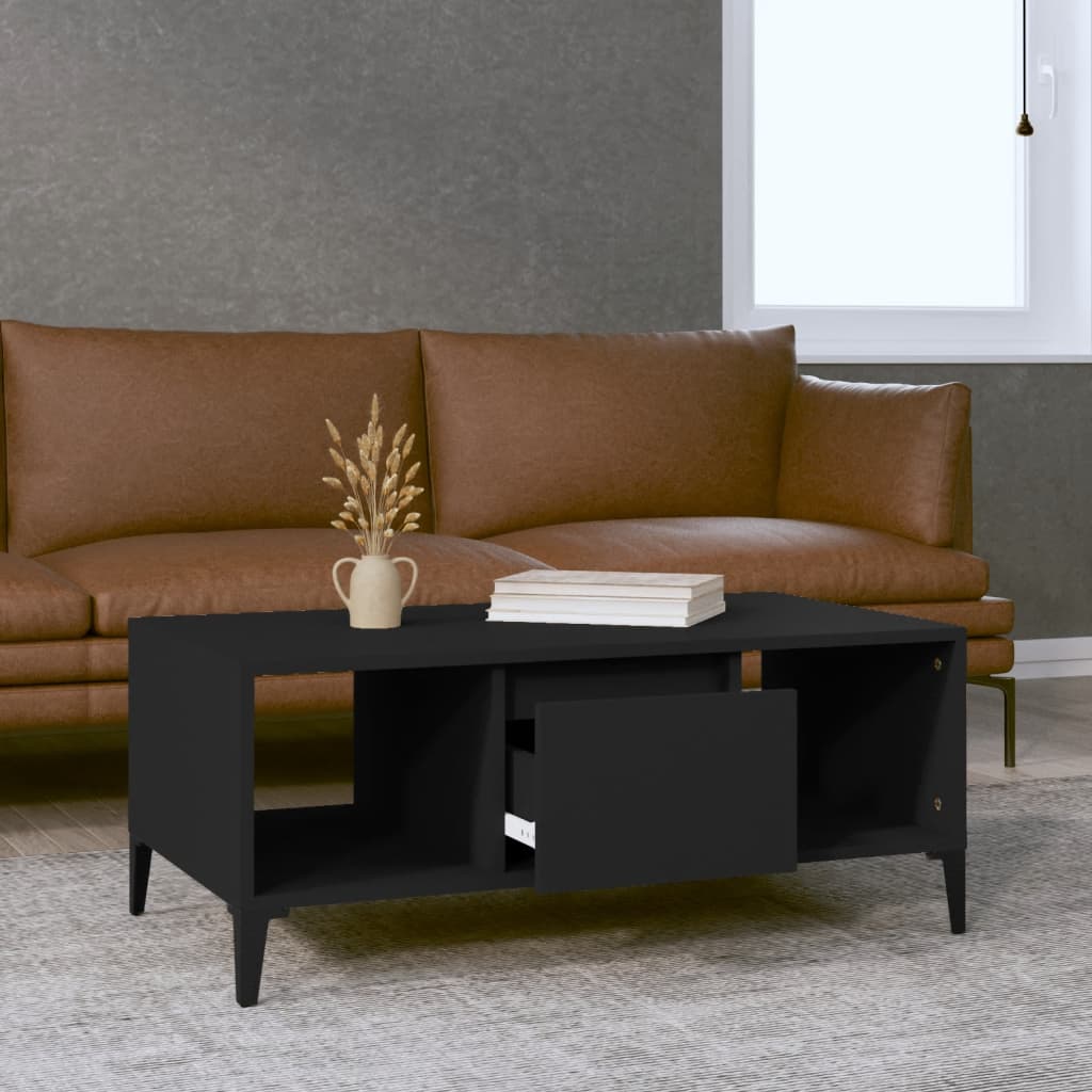 Couchtisch Schwarz 90x50x36,5 cm Holzwerkstoff