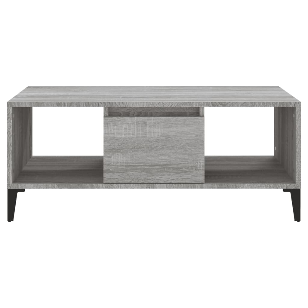 Couchtisch Grau Sonoma 90x50x36,5 cm Holzwerkstoff