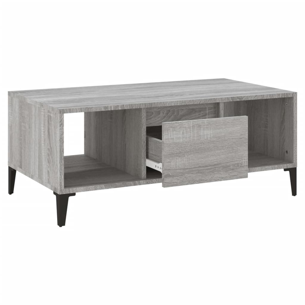 Couchtisch Grau Sonoma 90x50x36,5 cm Holzwerkstoff