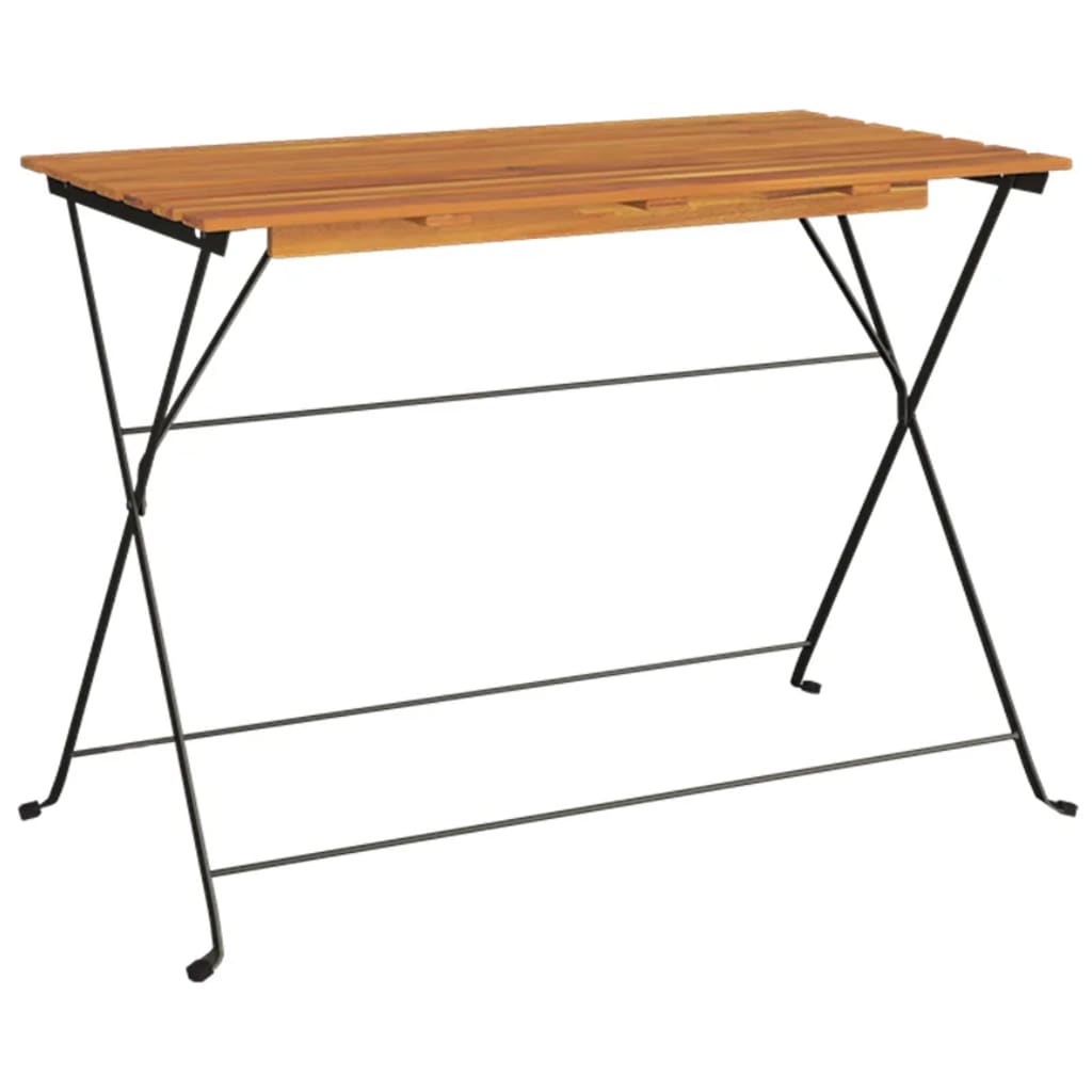 Bistrotisch Klappbar 100x54x71 cm Massivholz Akazie und Stahl