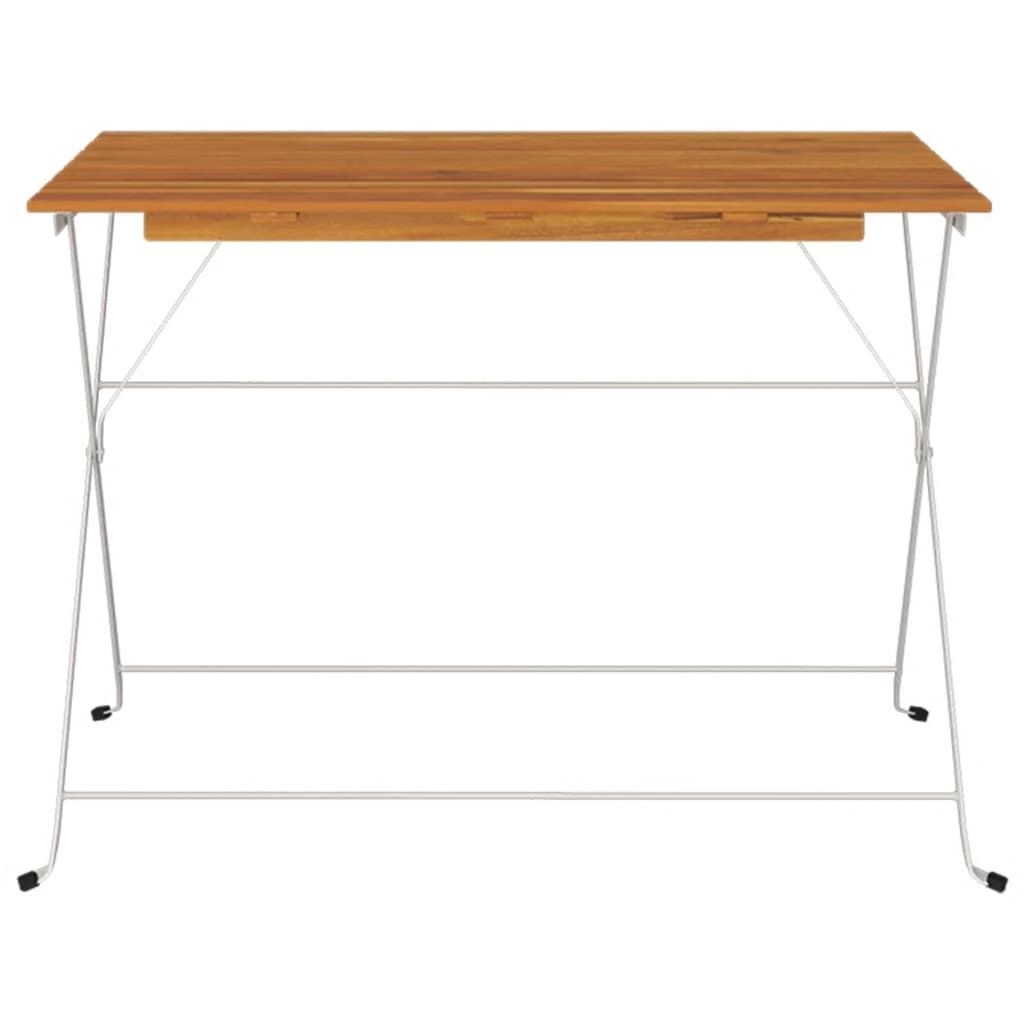 Bistrotisch Klappbar 100x54x71 cm Massivholz Akazie und Stahl