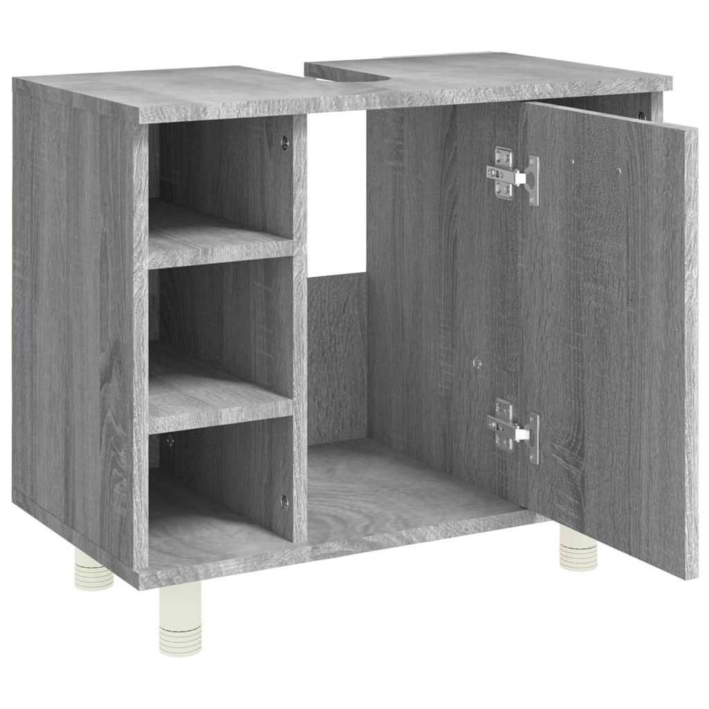 Badschrank Grau Sonoma 60x32x53,5 cm Holzwerkstoff