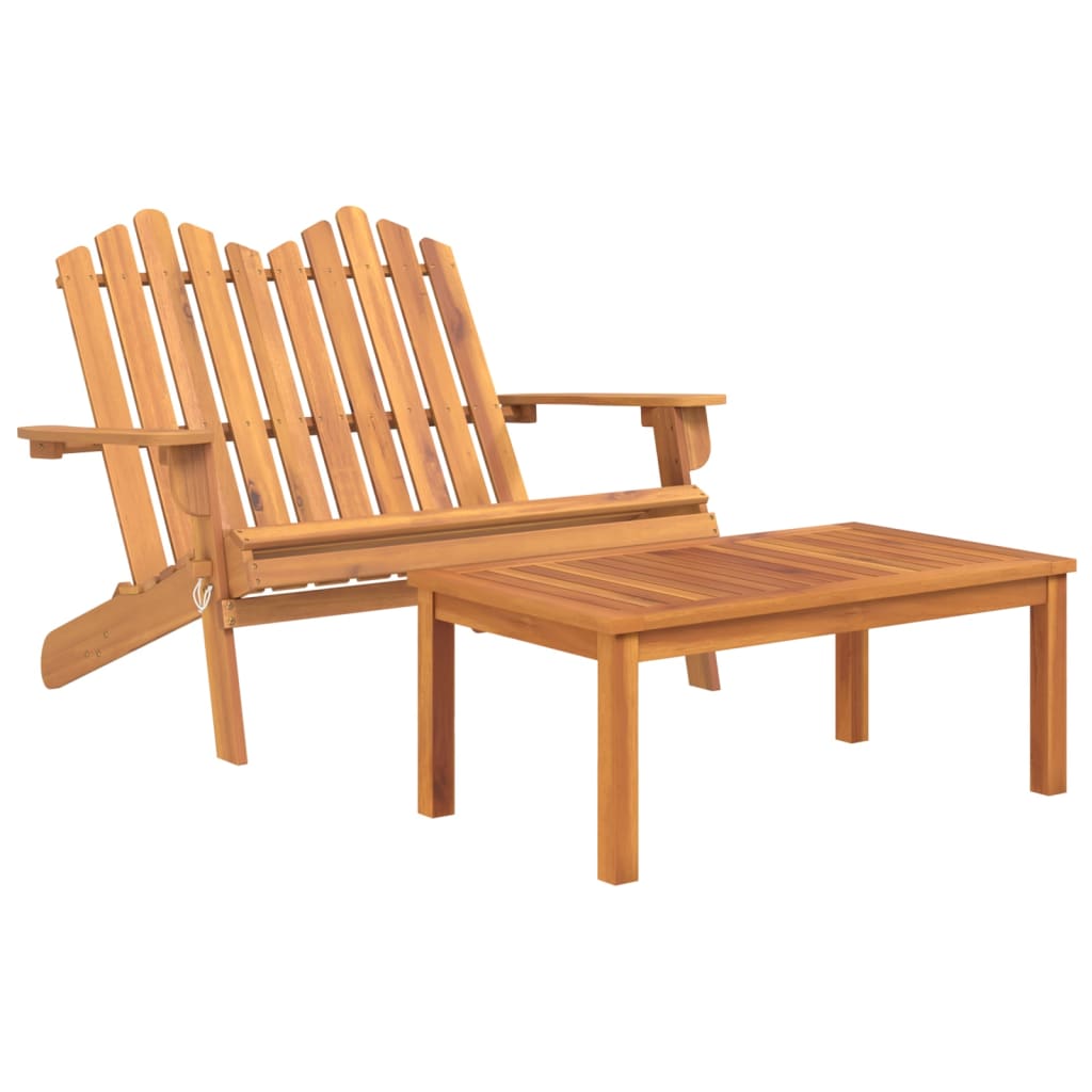 2-tlg. Garten-Lounge-Set Adirondack Massivholz Akazie