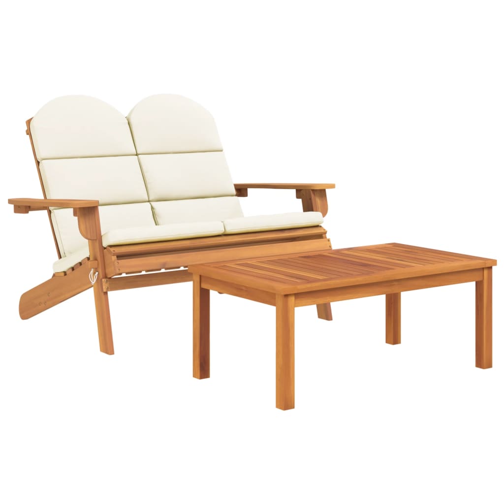 2-tlg. Garten-Lounge-Set Adirondack Massivholz Akazie