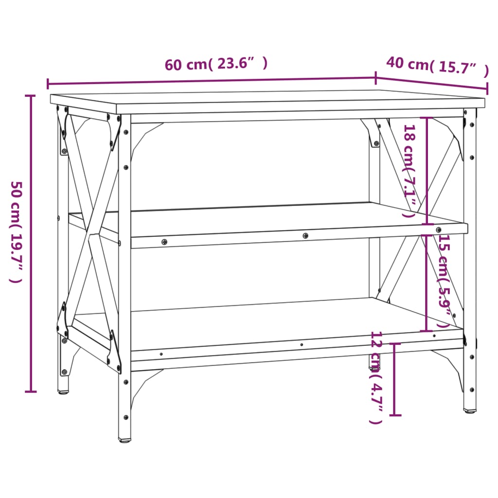 TV-Schrank Grau Sonoma 60x40x50 cm Holzwerkstoff