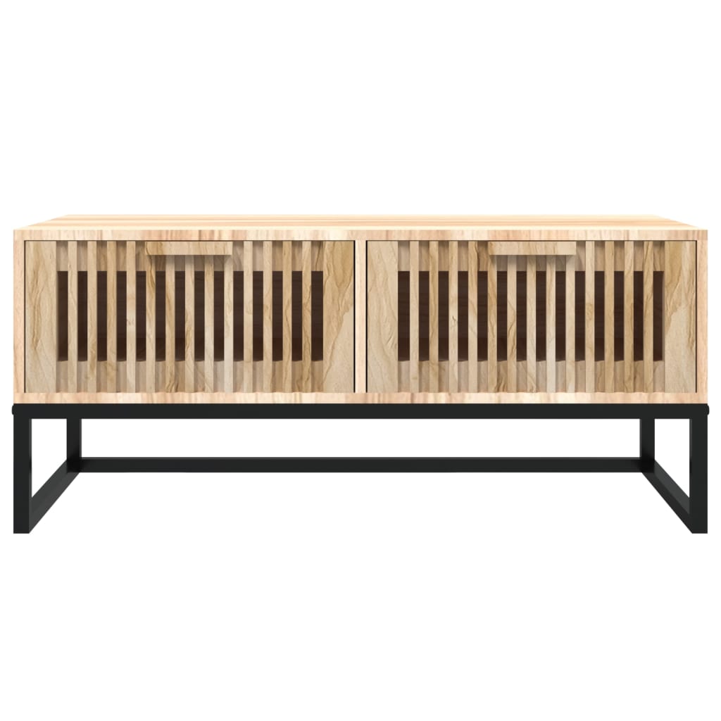 Couchtisch 80x40x35 cm Holzwerkstoff und Eisen