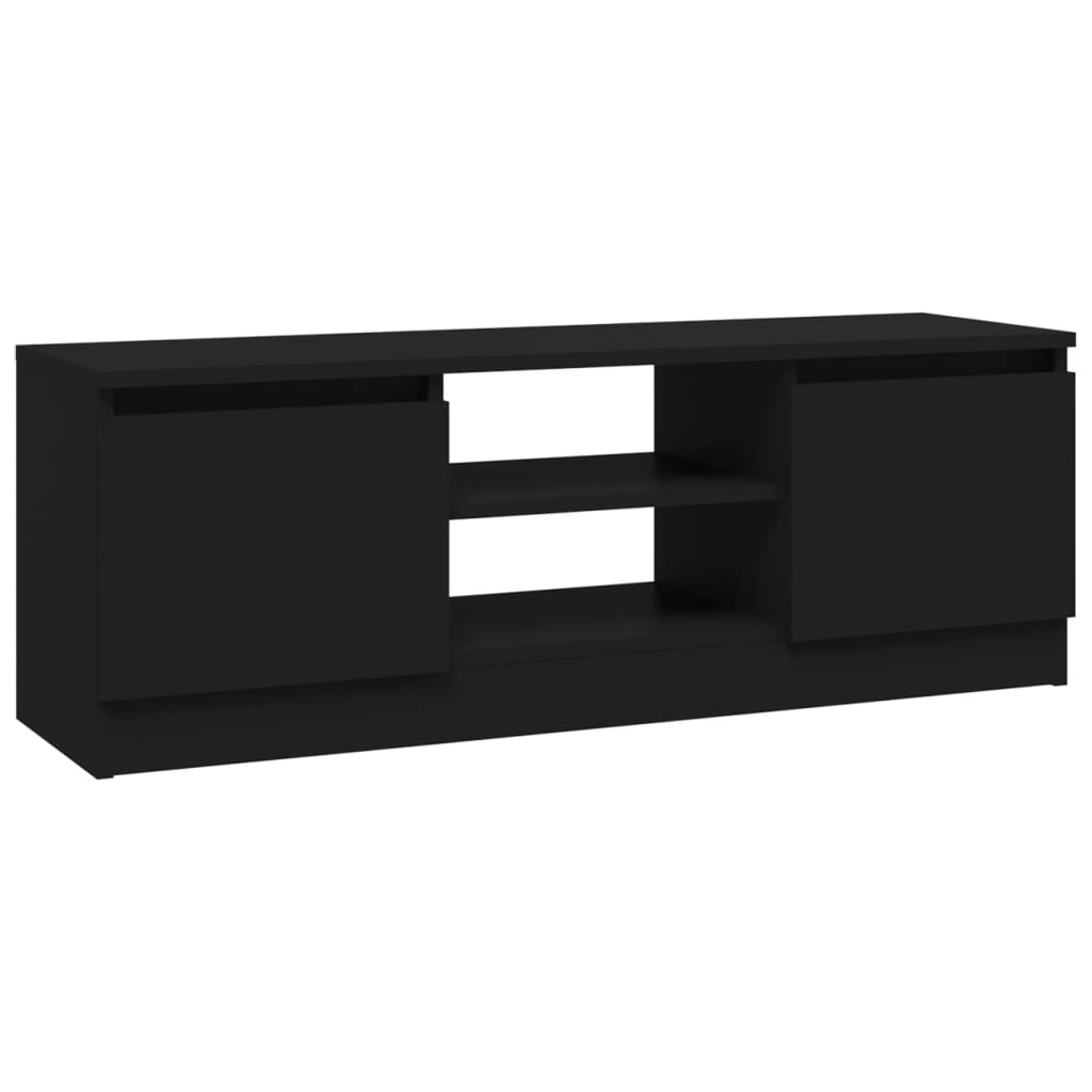 TV-Schrank mit Tür Schwarz 102x30x36 cm