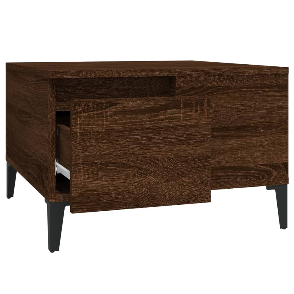 Couchtisch Braun Eichen-Optik 55x55x36,5 cm Holzwerkstoff