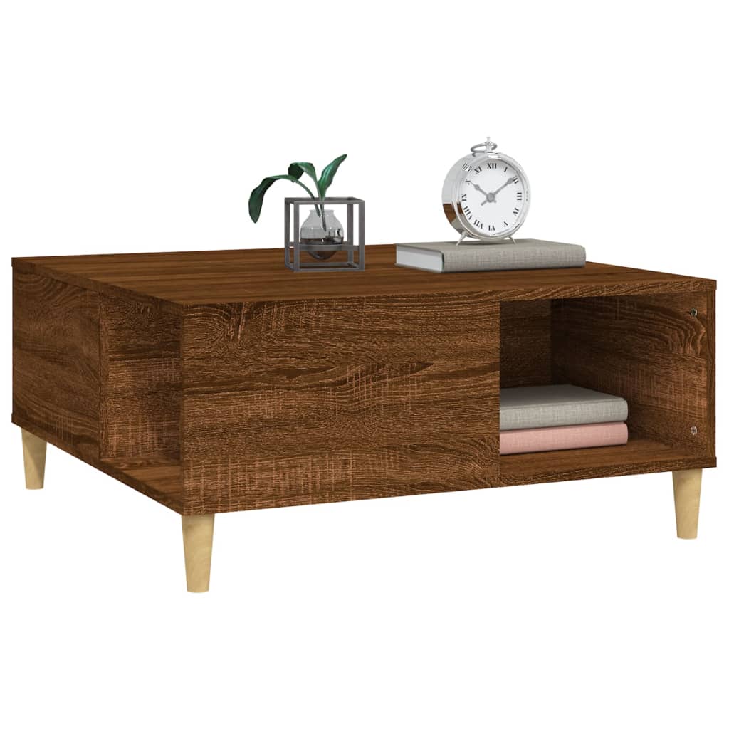 Couchtisch Braun Eichen-Optik 80x80x36,5 cm Holzwerkstoff