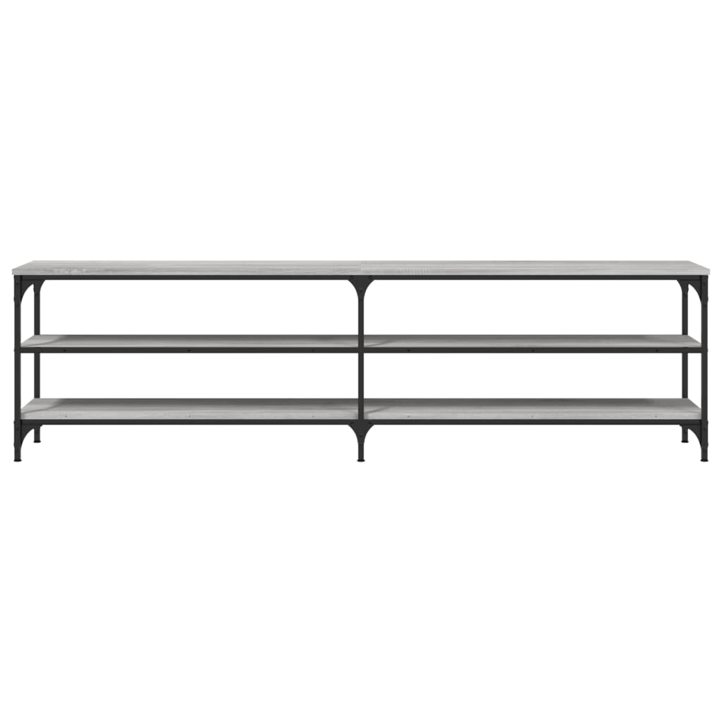 TV-Schrank Grau Sonoma 180x30x50 cm Holzwerkstoff und Metall