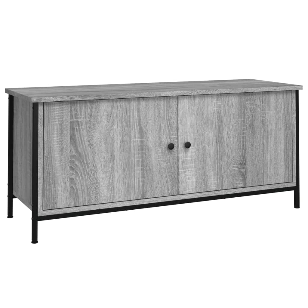 TV-Schrank mit Türen Grau Sonoma 102x35x45 cm Holzwerkstoff