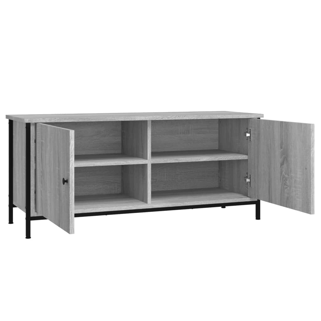 TV-Schrank mit Türen Grau Sonoma 102x35x45 cm Holzwerkstoff