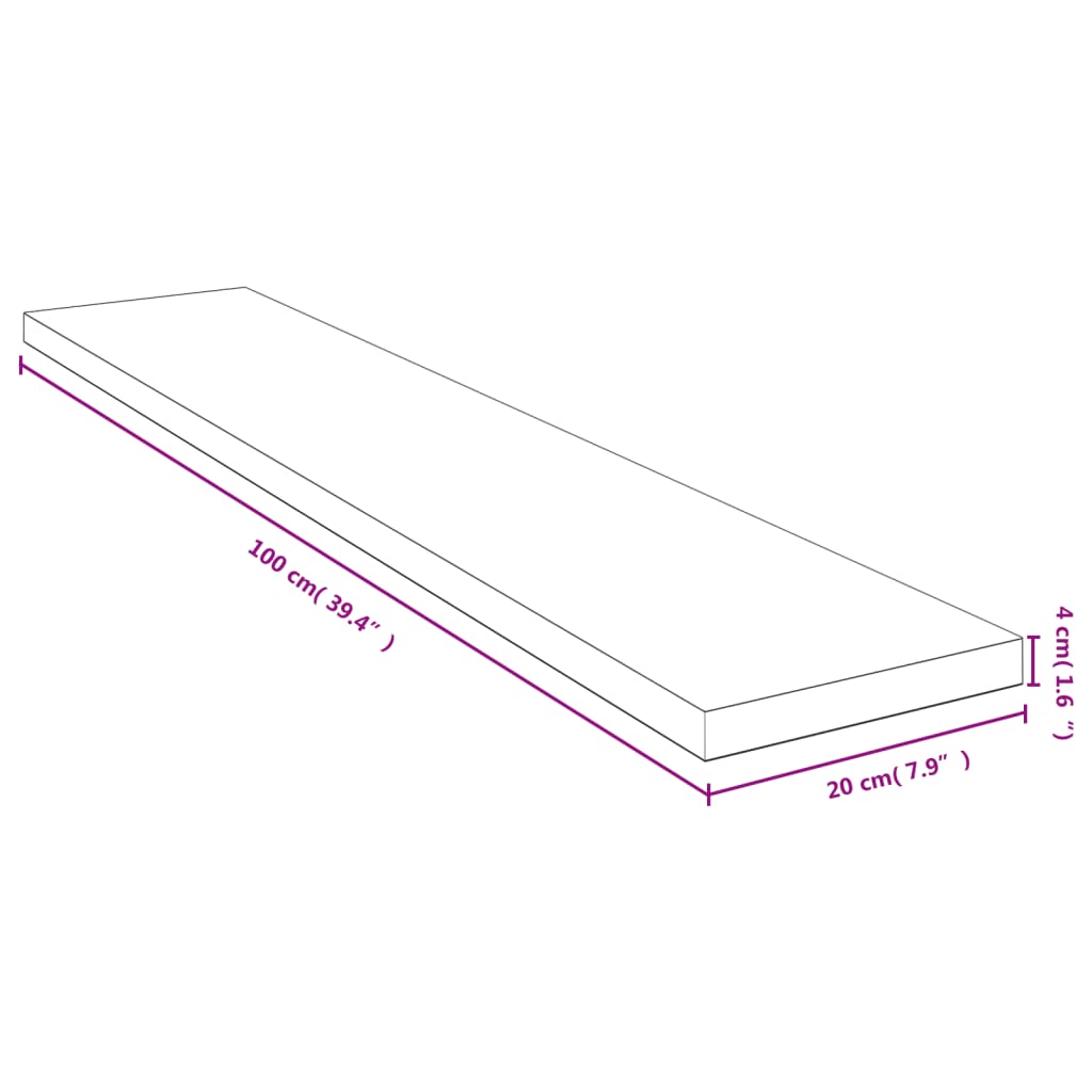 Wandregal 100x20x4 cm Bambus