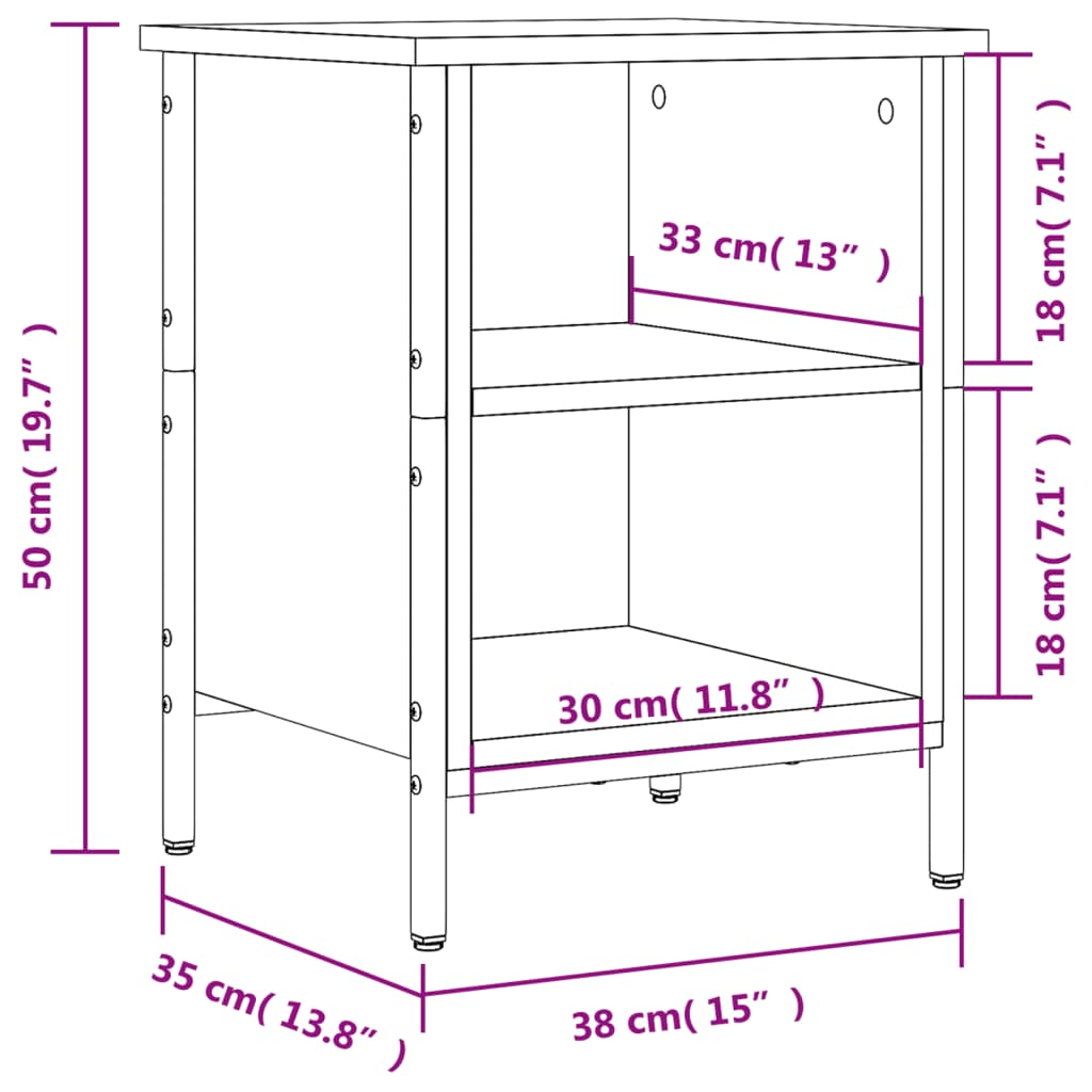 Schuhregal Grau Sonoma 38x35x50 cm Holzwerkstoff