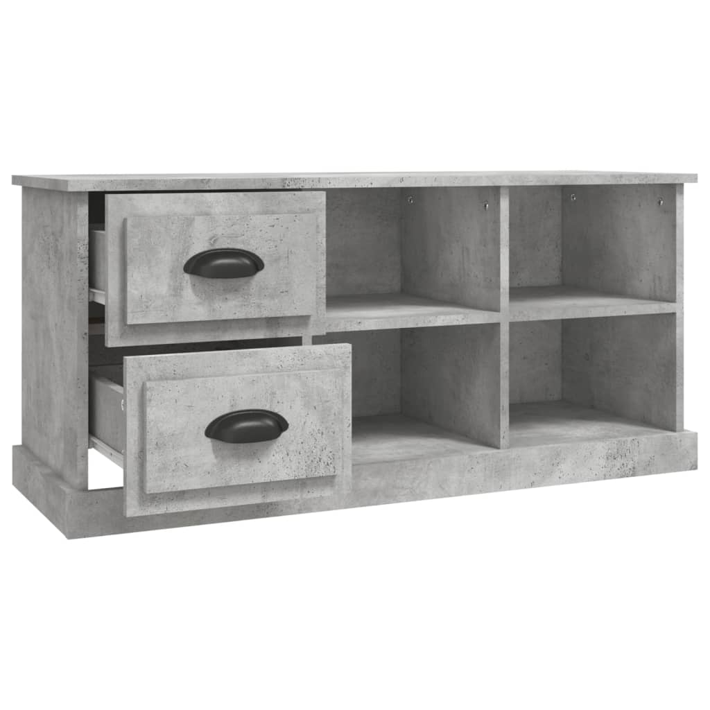 TV-Schrank Betongrau 102x35,5x47,5 cm Holzwerkstoff