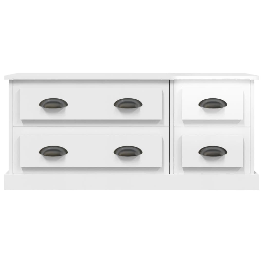 TV-Schrank Hochglanz-Weiß 100x35,5x45 cm Holzwerkstoff