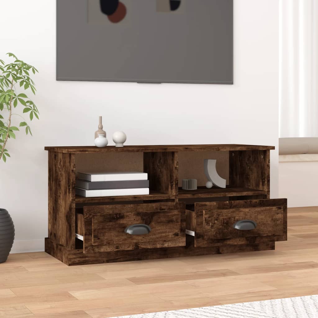 TV-Schrank Räuchereiche 93x35,5x45 cm Holzwerkstoff