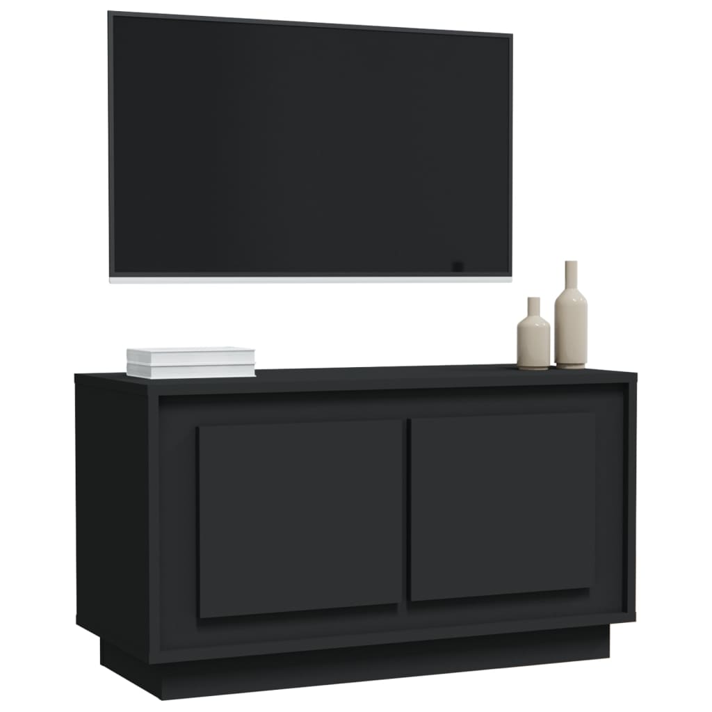 TV-Schrank Schwarz 80x35x45 cm Holzwerkstoff