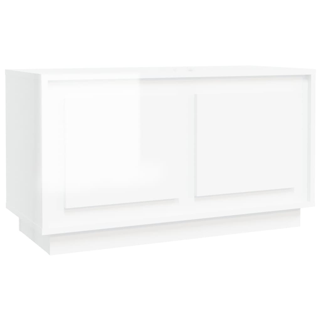 TV-Schrank Hochglanz-Weiß 80x35x45 cm Holzwerkstoff