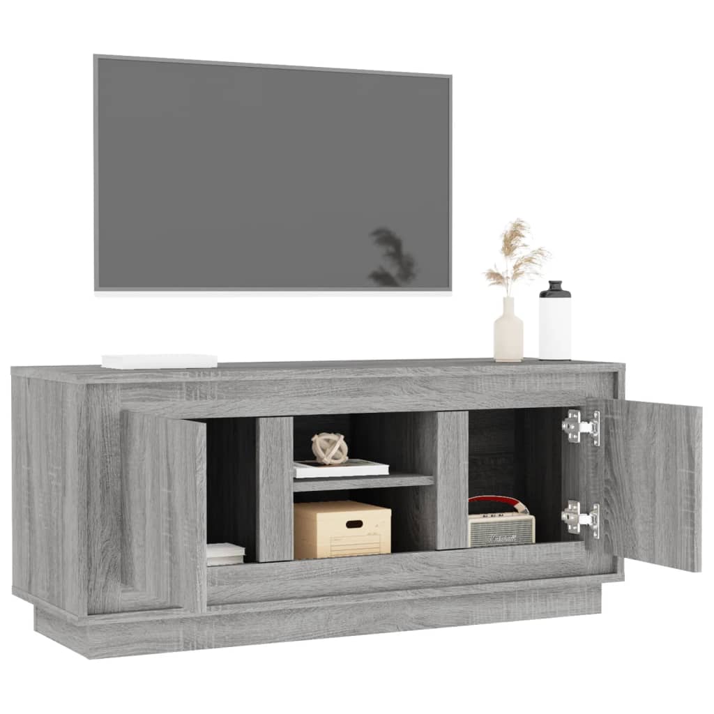 TV-Schrank Grau Sonoma 102x35x45 cm Holzwerkstoff