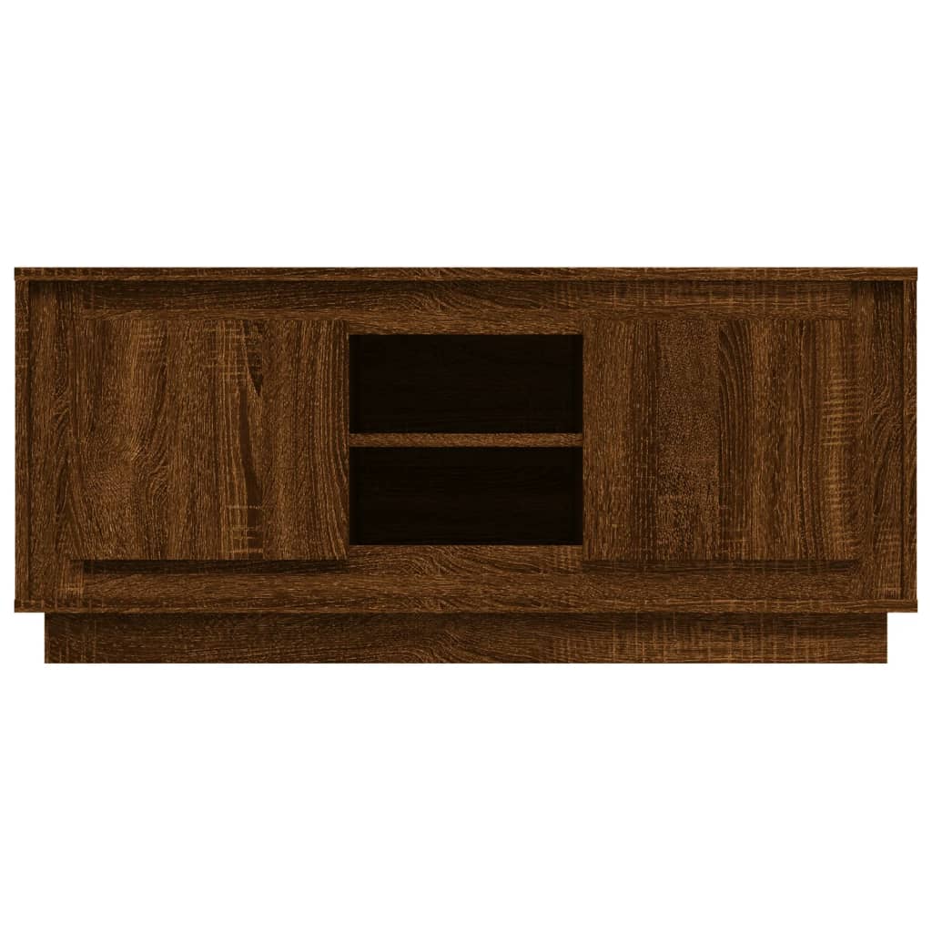 TV-Schrank Braun Eichen-Optik 102x35x45 cm Holzwerkstoff