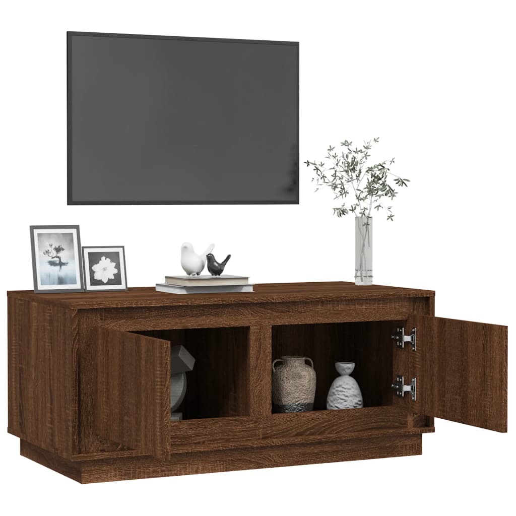 Couchtisch Braun Eichen-Optik 102x50x44 cm Holzwerkstoff