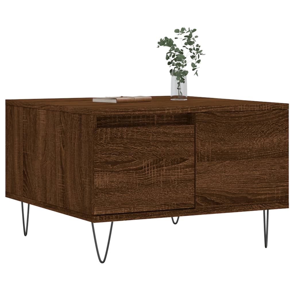 Couchtisch Braun Eichen-Optik 55x55x36,5 cm Holzwerkstoff