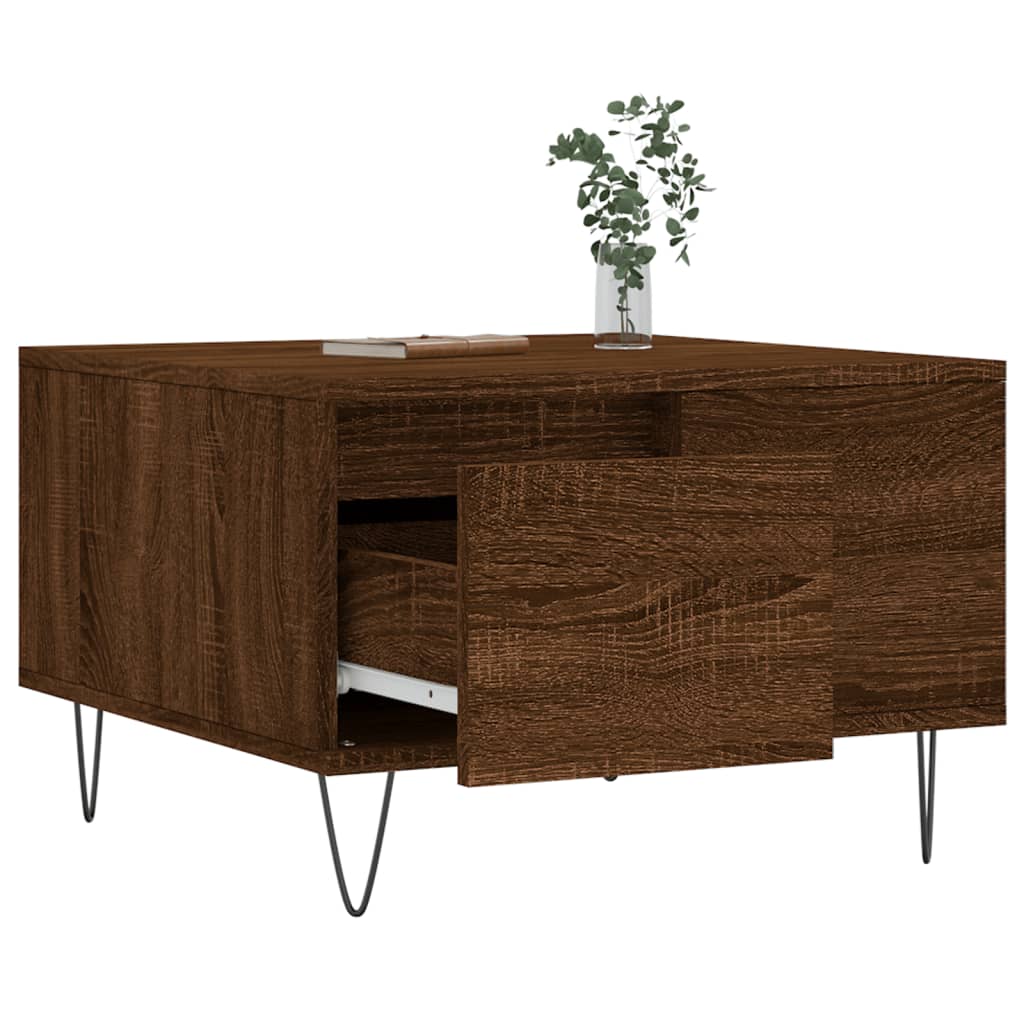 Couchtisch Braun Eichen-Optik 55x55x36,5 cm Holzwerkstoff