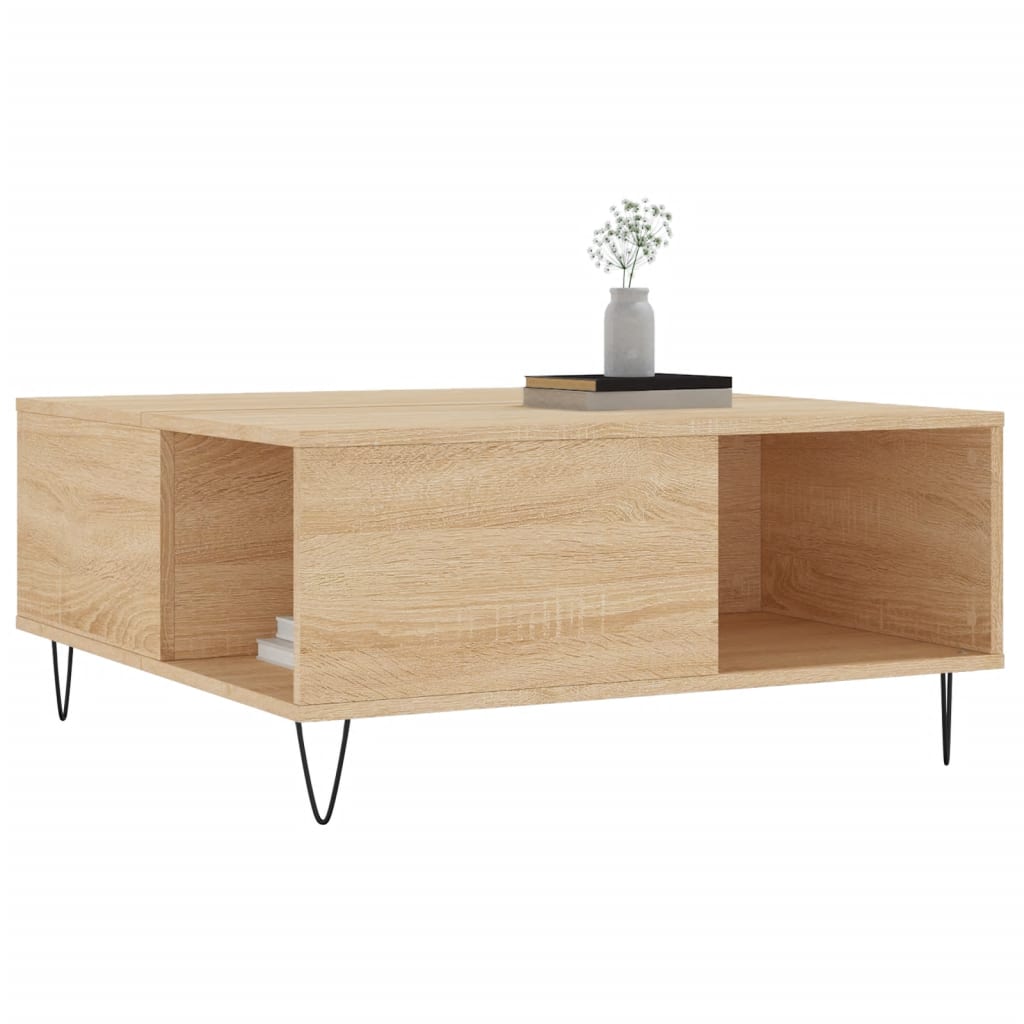 Couchtisch Sonoma-Eiche 80x80x36,5 cm Holzwerkstoff