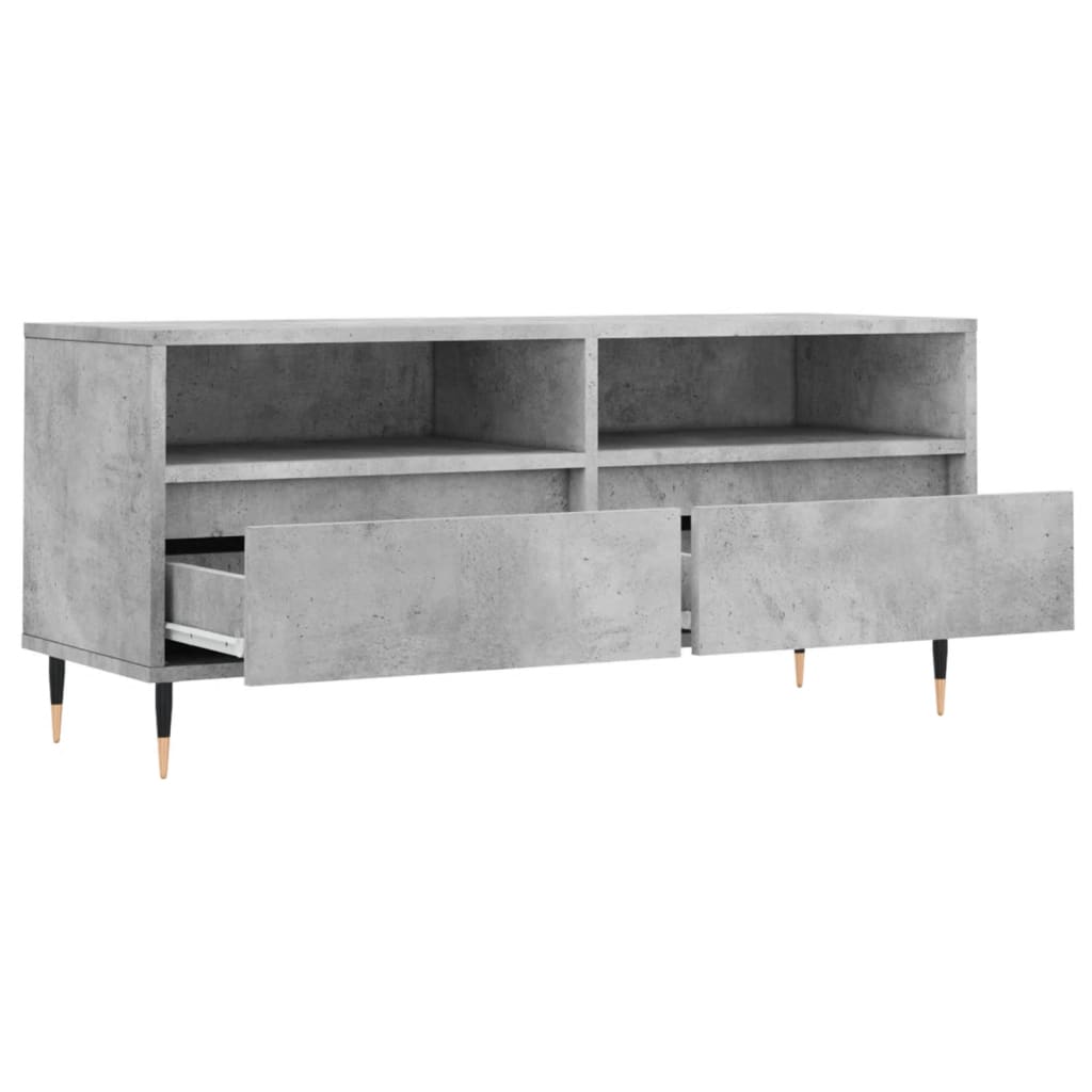 TV-Schrank Betongrau 100x34,5x44,5 cm Holzwerkstoff