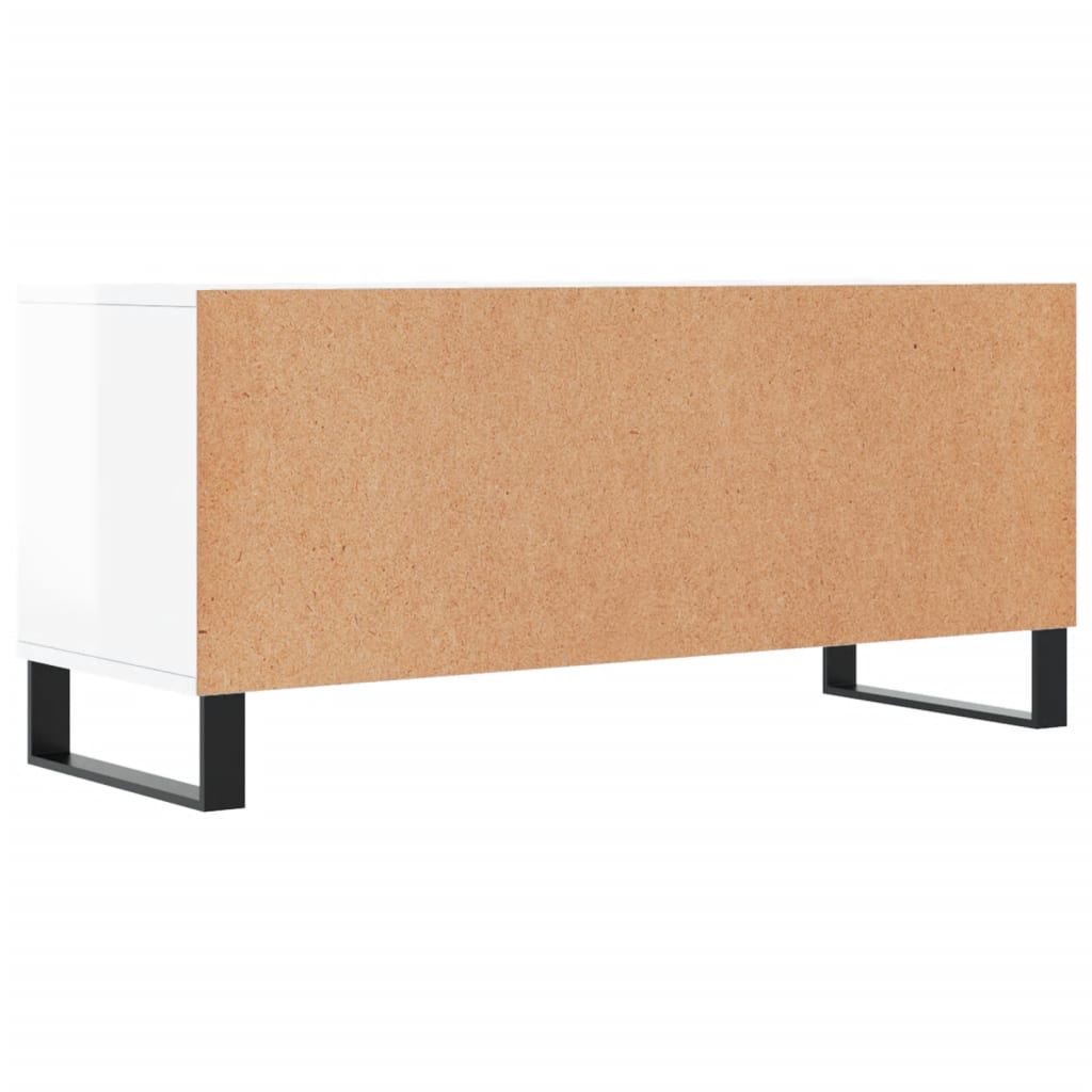 TV-Schrank Hochglanz-Weiß 100x34,5x44,5 cm Holzwerkstoff