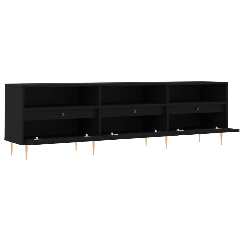 TV-Schrank Schwarz 150x30x44,5 cm Holzwerkstoff