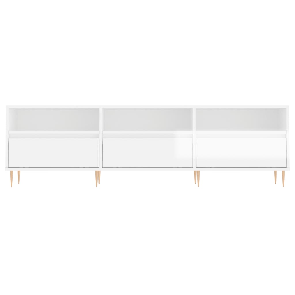 TV-Schrank Hochglanz-Weiß 150x30x44,5 cm Holzwerkstoff