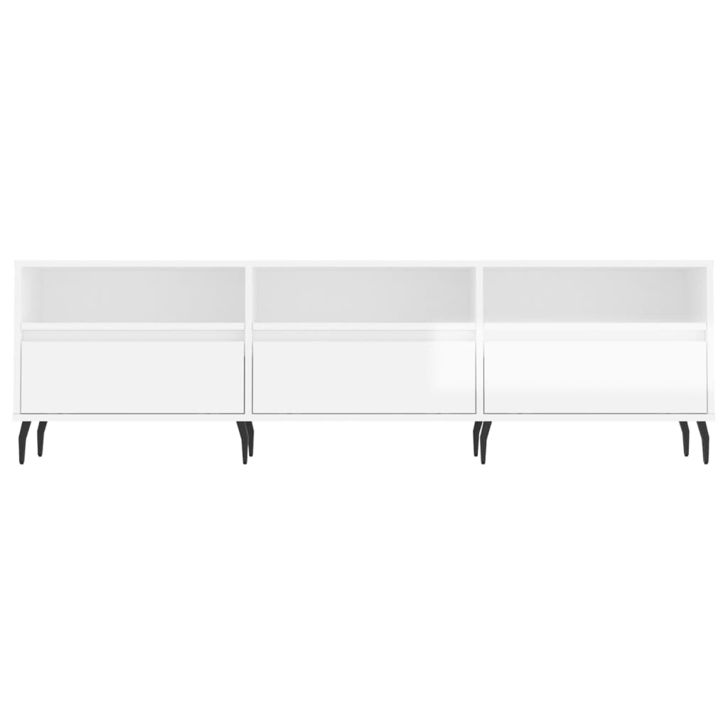 TV-Schrank Hochglanz-Weiß 150x30x44,5 cm Holzwerkstoff