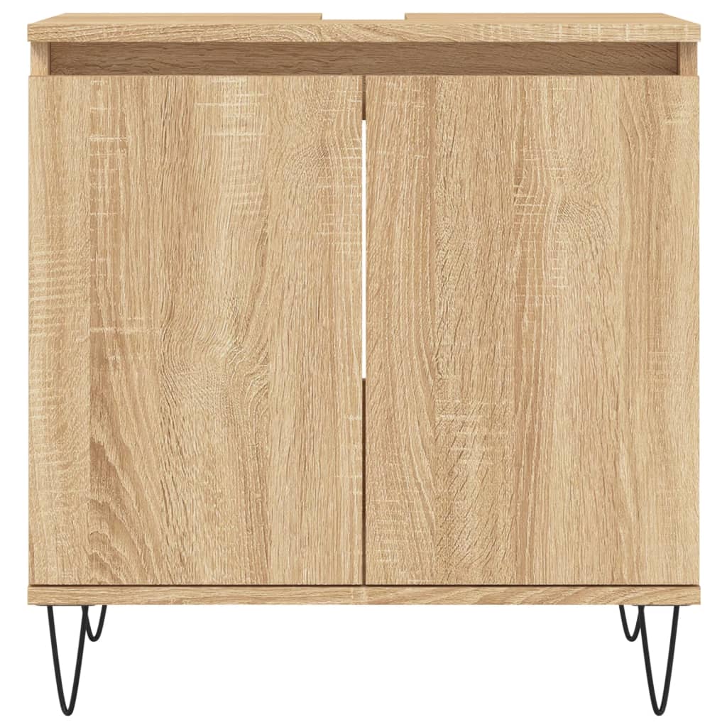 Badschrank Sonoma-Eiche 58x33x60 cm Holzwerkstoff