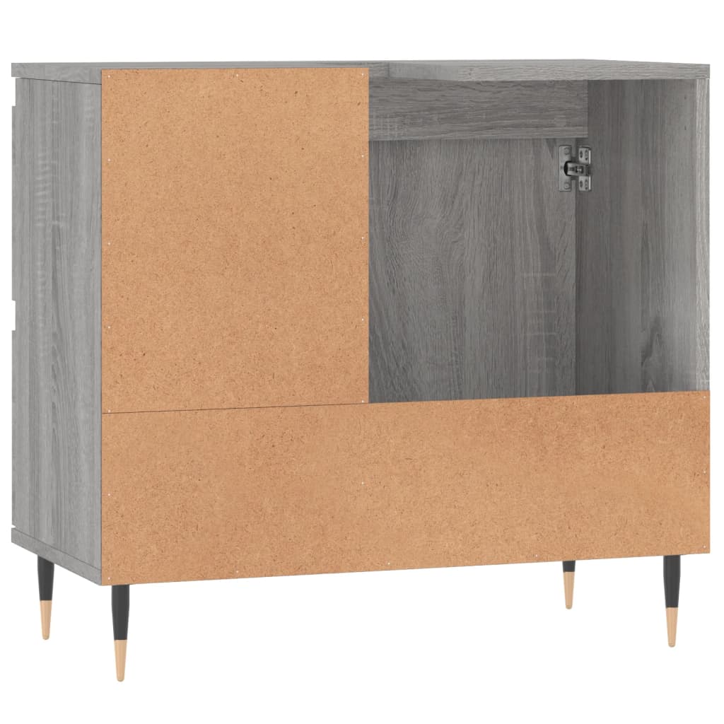 Badschrank Grau Sonoma 65x33x60 cm Holzwerkstoff