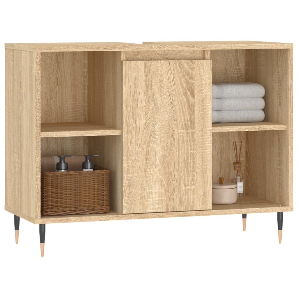 Badschrank Sonoma-Eiche 80x33x60 cm Holzwerkstoff