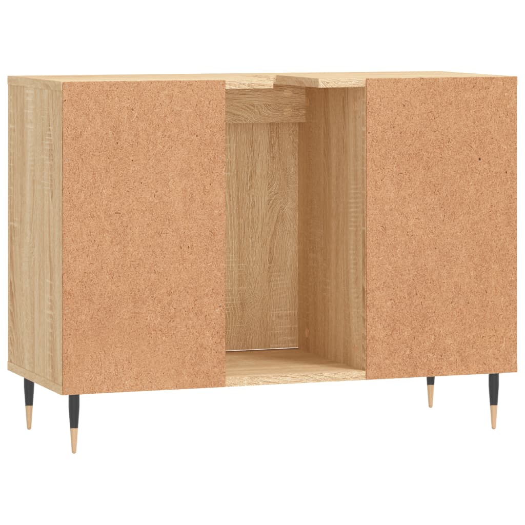 Badschrank Sonoma-Eiche 80x33x60 cm Holzwerkstoff