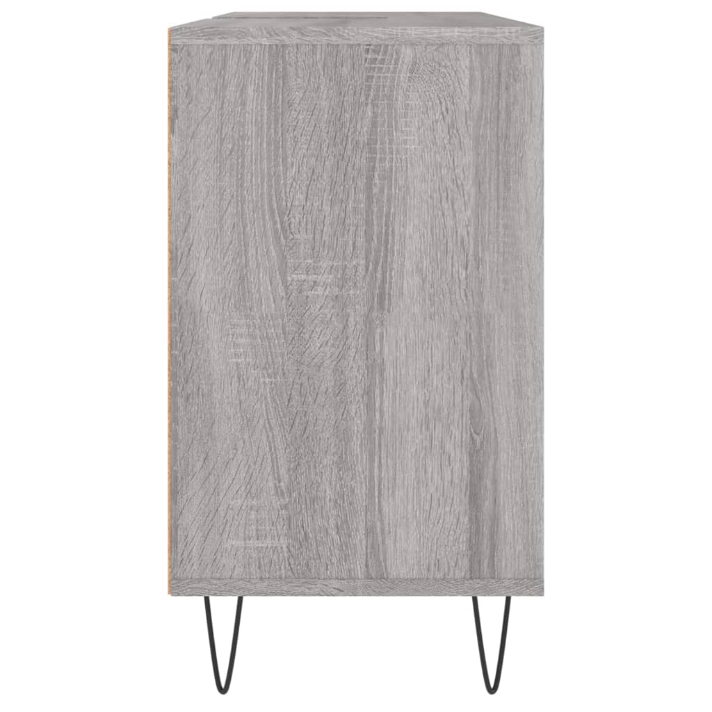 Badschrank Grau Sonoma 80x33x60 cm Holzwerkstoff