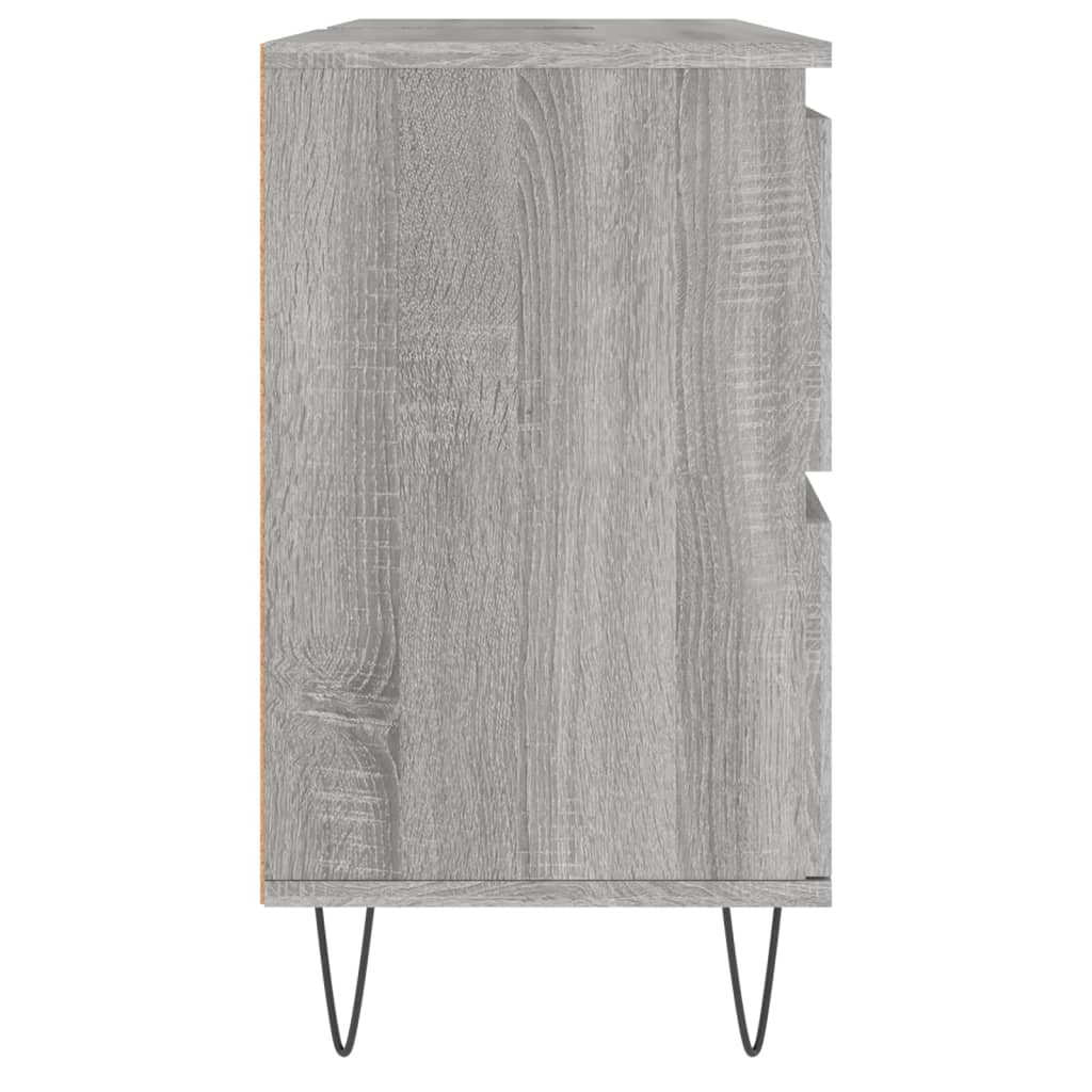 Badschrank Grau Sonoma 80x33x60 cm Holzwerkstoff