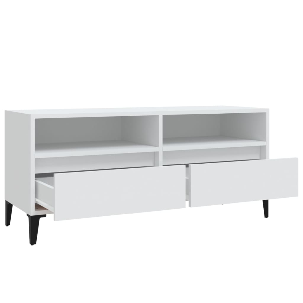 TV-Schrank Weiß 100x34,5x44,5 cm Holzwerkstoff