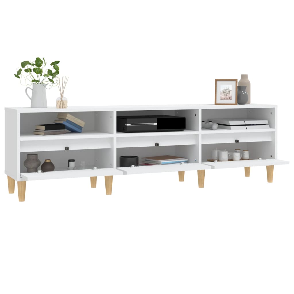 TV-Schrank Weiß 150x30x44,5 cm Holzwerkstoff