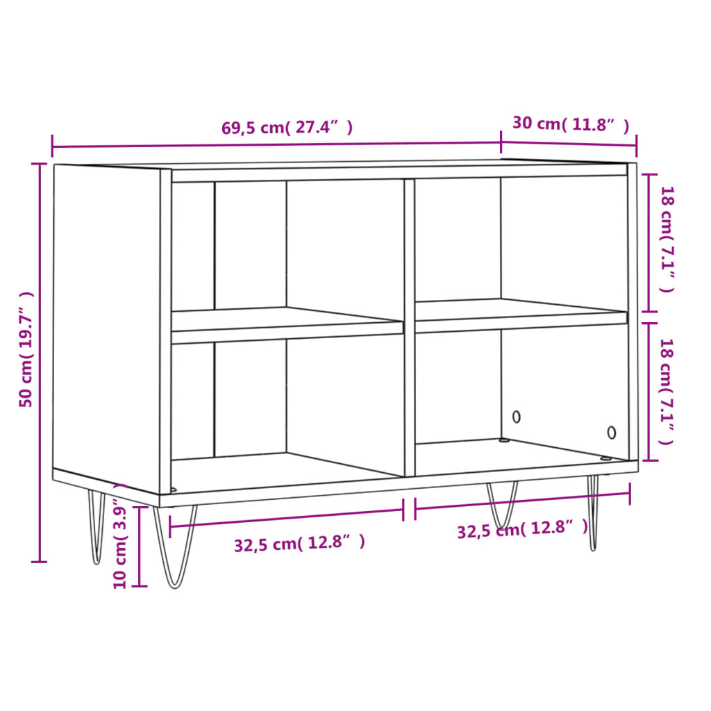 TV-Schrank Sonoma-Eiche 69,5x30x50 cm Holzwerkstoff