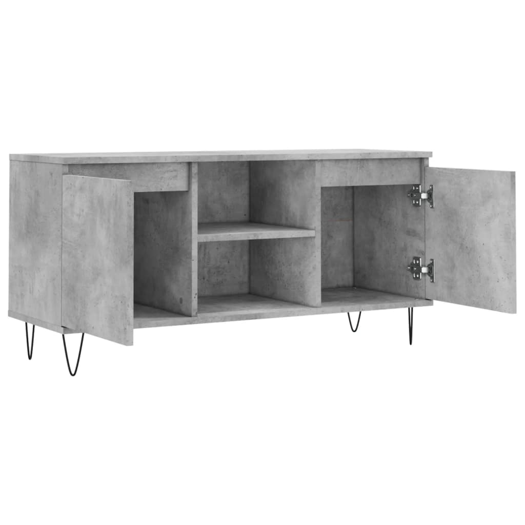 TV-Schrank Betongrau 104x35x50 cm Holzwerkstoff