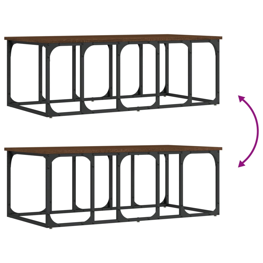 Couchtisch Braun Eichen-Optik 100x50x35,5 cm Holzwerkstoff