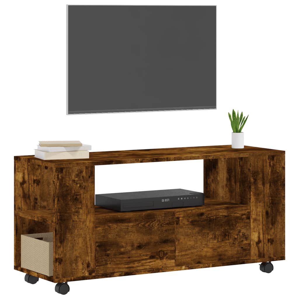 TV-Schrank Räuchereiche 102x34,5x43 cm Holzwerkstoff