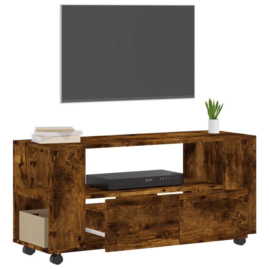 TV-Schrank Räuchereiche 102x34,5x43 cm Holzwerkstoff