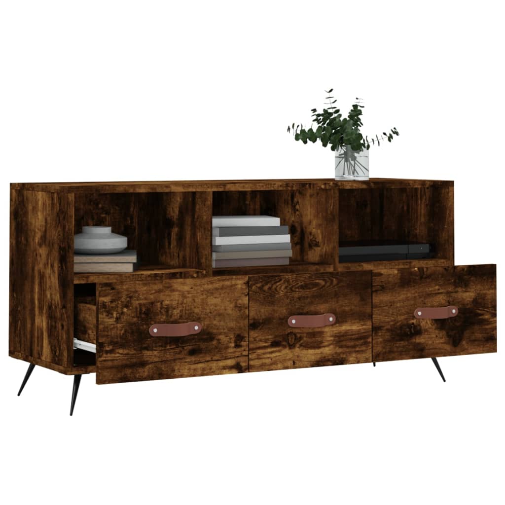 TV-Schrank Räuchereiche 102x36x50 cm Holzwerkstoff