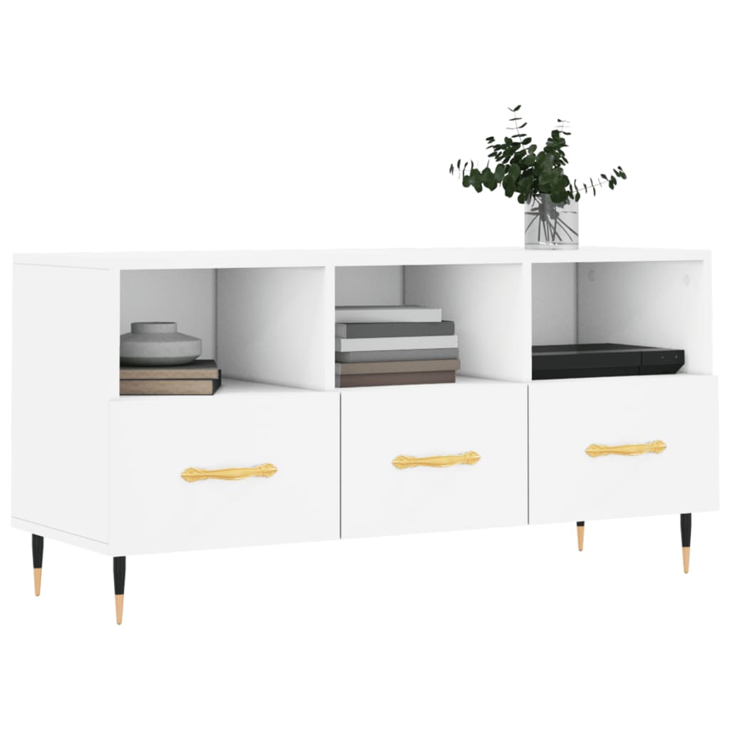 TV-Schrank Weiß 102x36x50 cm Holzwerkstoff