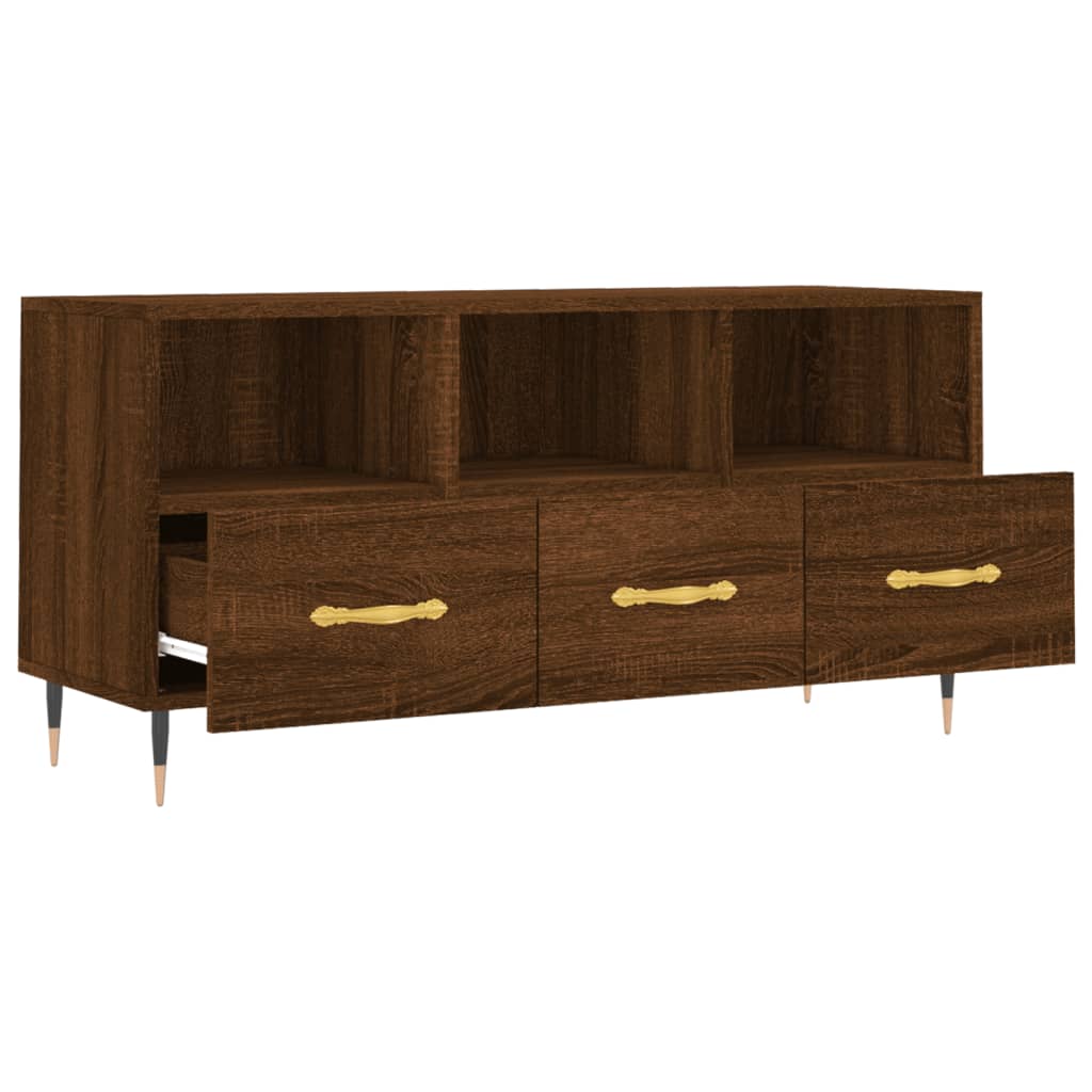 TV-Schrank Braun Eichen-Optik 102x36x50 cm Holzwerkstoff